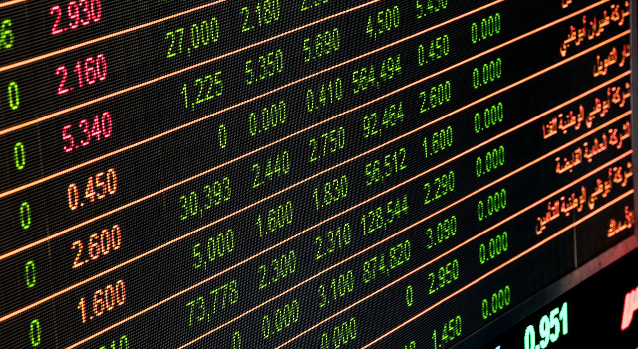 about-01 Detailed view of a stock market screen showing numbers and data, symbolizing financial trading.